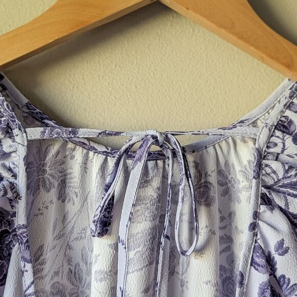 Hill House Ditzy‎ Floral Maxi Dress Simone Lilac Floral Crepe Sz M NWT - Picture 12 of 14